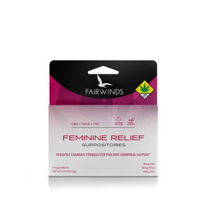 fairwinds feminine relief pills, femme relief suppositories, cannabis suppositories, vaginal suppository