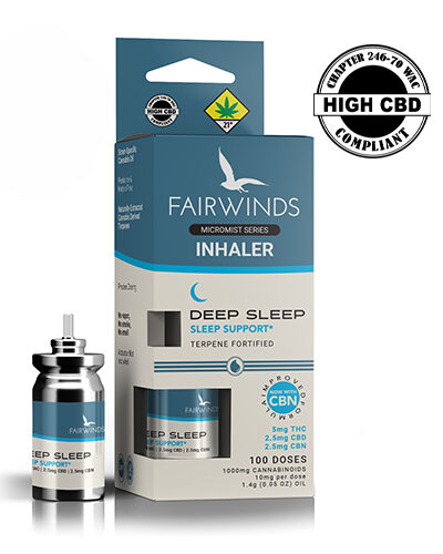 Fairwinds Deep Sleep Metered-Dose Inhaler, Cannabis inhaler, THC inhaler, over the counter inhaler, inhaler, weed inhaler, walgreens inhaler