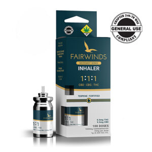 Fairwinds Ratio 1:1:1 Metered-Dose Inhaler, Cannabis inhaler, THC inhaler, over the counter inhaler, inhaler, weed inhaler, walgreens inhaler