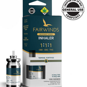 Fairwinds Ratio 1:1:1 Metered-Dose Inhaler, Cannabis inhaler, THC inhaler, over the counter inhaler, inhaler, weed inhaler, walgreens inhaler