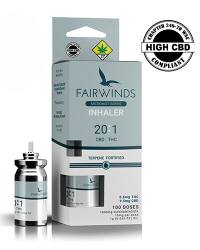 Fairwinds Ratio 20:1 Metered-Dose Inhaler, Cannabis inhaler, THC inhaler, over the counter inhaler, inhaler, weed inhaler, walgreens inhaler