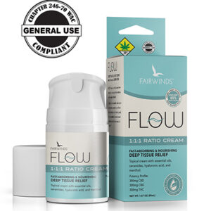 Fairwinds Flow Cream, topicals, cbd pain cream, cbd cream for pain, cbd cream, cbd topical, thc cream, thc cream for arthritis, cbg vs cbd, cbn vs cbd, cbd isolate