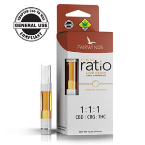 Fairwinds CBD Ratio 1:1:1 Vape, Vape, Vape Cart, Vape Cartridge, CBD Vape, CBD pen, CBD vape pen, cbg vs cbd, cbn vs cbd, cbg, cbd vapes