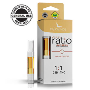 Fairwinds CBD Ratio 1:1 Vape, Vape, Vape Cart, Vape Cartridge, CBD Vape, CBD pen, CBD vape pen, cbg vs cbd, cbn vs cbd, cbg, cbd vapes